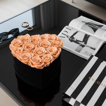 Black Velvet Heartbox |Peach|M