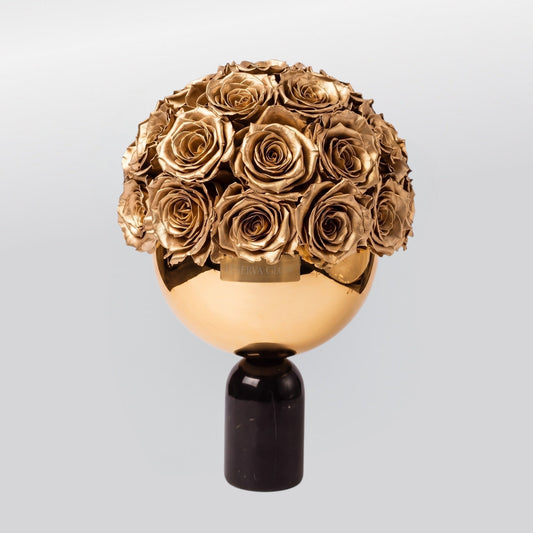 Black Marble Bowl |Gold