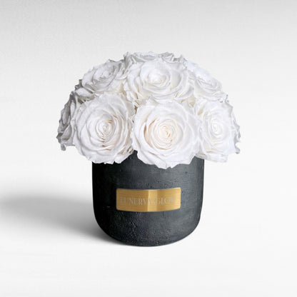 Black Solid Beton Vase XS|Royal Red