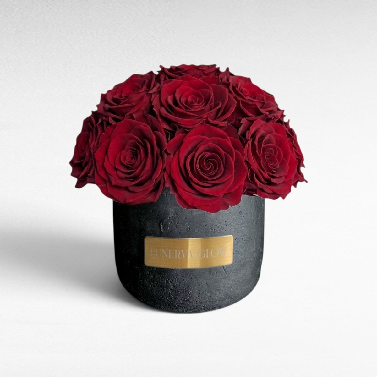 Black Solid Beton Vase XS|Royal Red