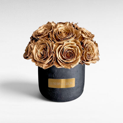 Black Solid Beton Vase XS|Royal Red