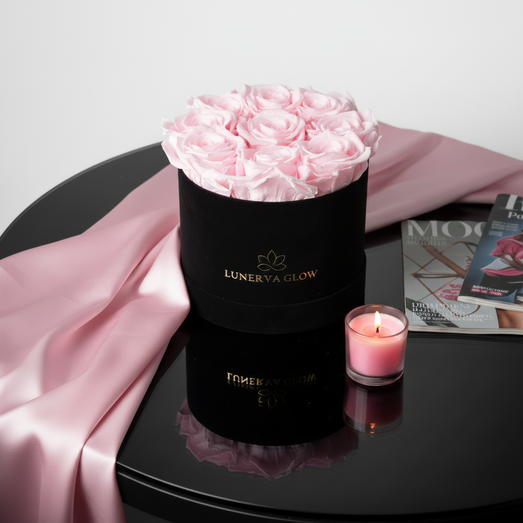 Black Flowerbox |Bridal Pink