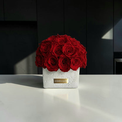 Beton Oval Vase XS|Royal Red