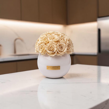 White Glass Vase |Nude