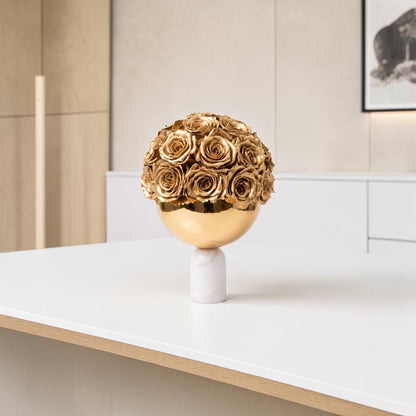 White Marble Bowl |Gold