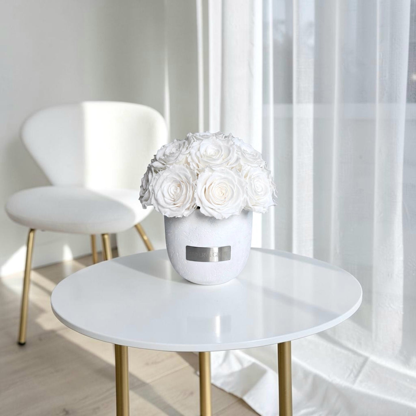 White Solid Vase | White
