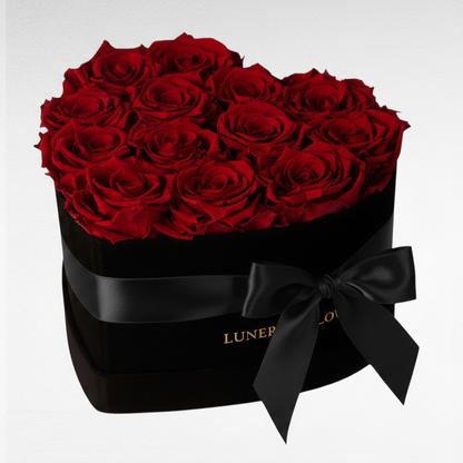 Black Velvet Heartbox |Red|M
