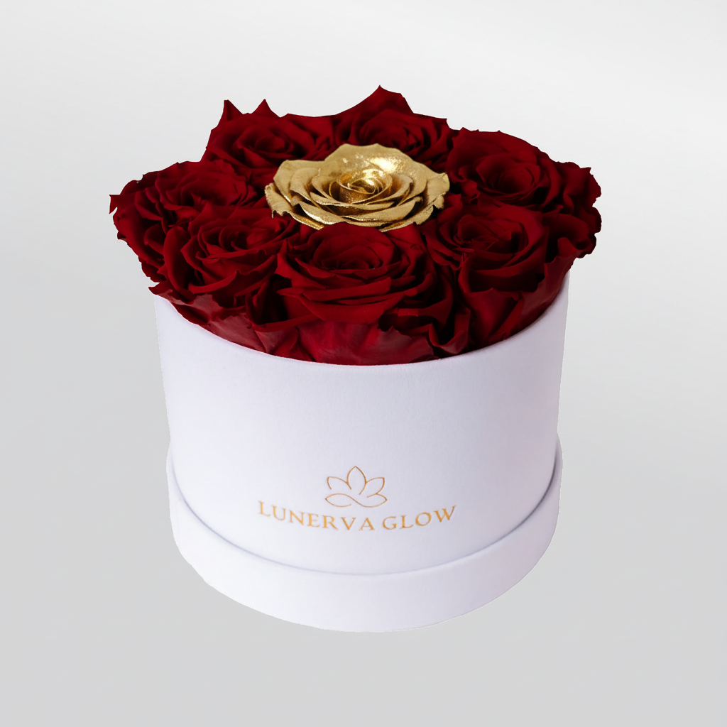 White Velvet Round Flowerbox Mix