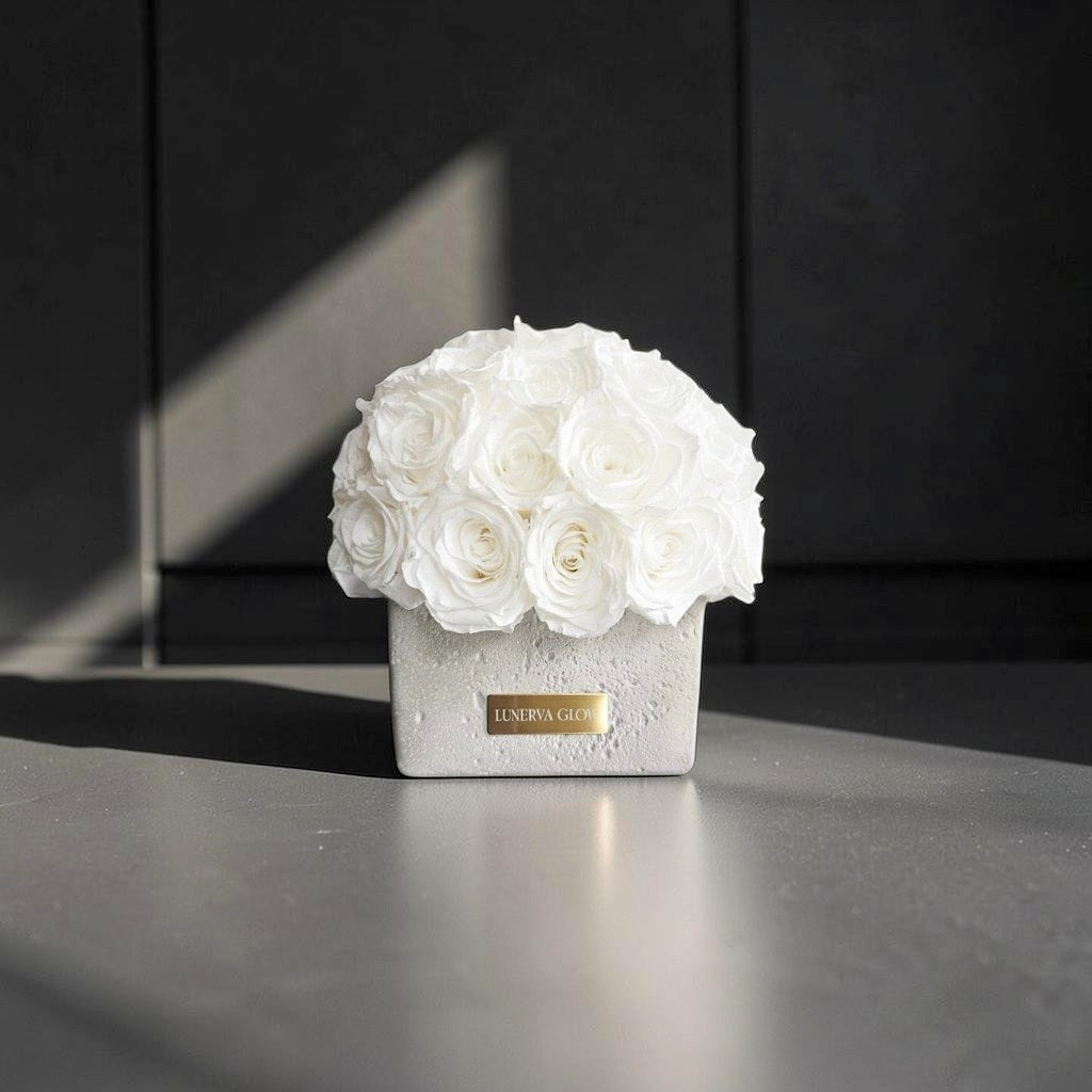 Beton Oval Vase XS|White
