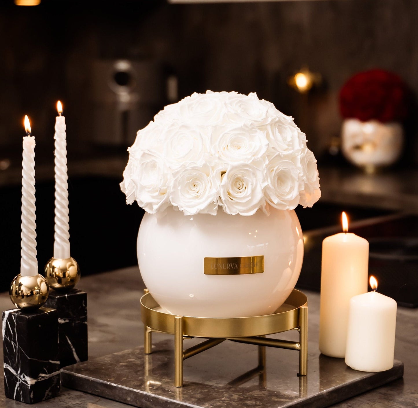 White Glass Vase |White|M