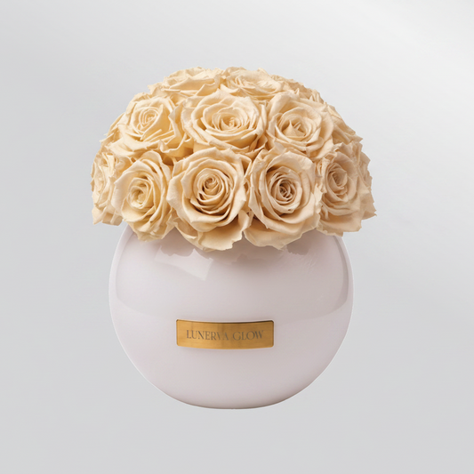 White Glass Vase |Nude