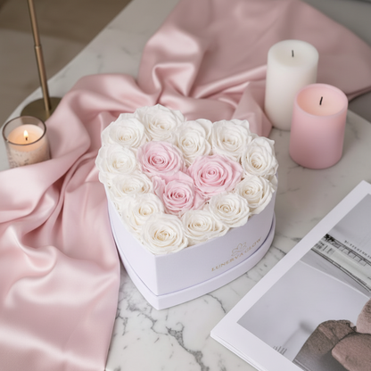 White Velvet Heartbox |Mix