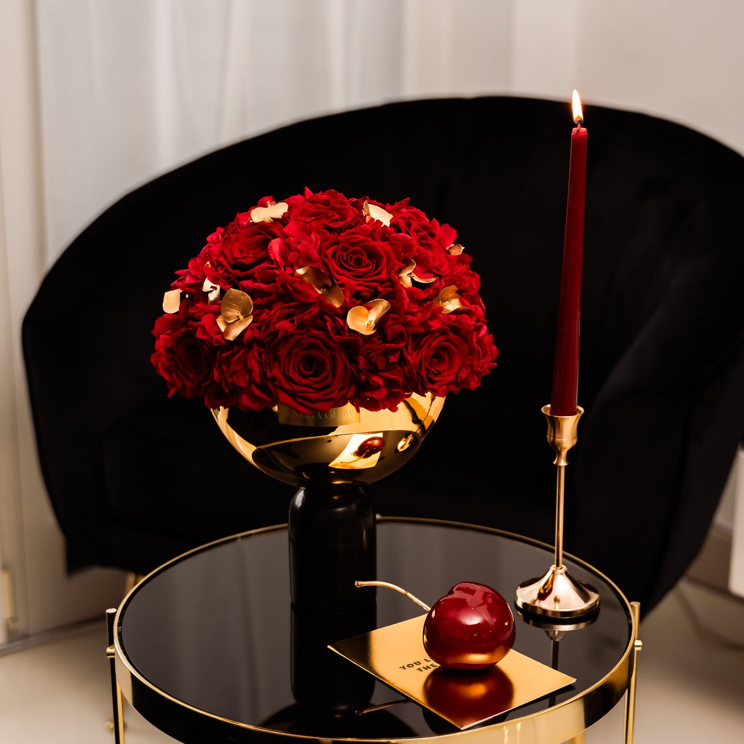 Black Marble Bowl Mix |Red|