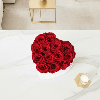White Velvet Heartbox |Red|M